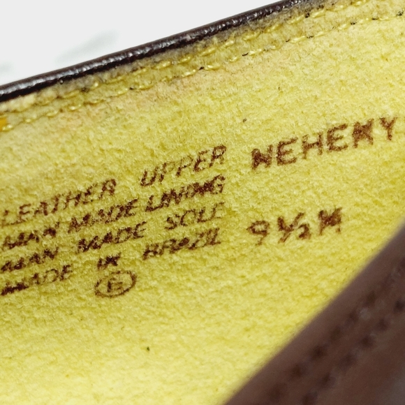 Nine West Nehemy Brown Leather Slip On Square Toe Block Heel shoes - Picture 11 of 12